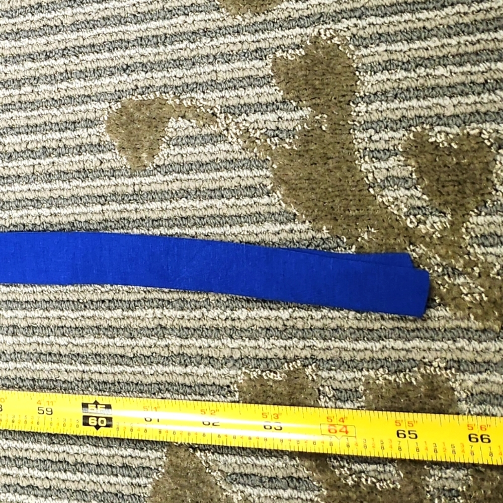 Royal Blue Maxi Wrap Dress-Custom Cut & Sewn - Picture 15 of 16
